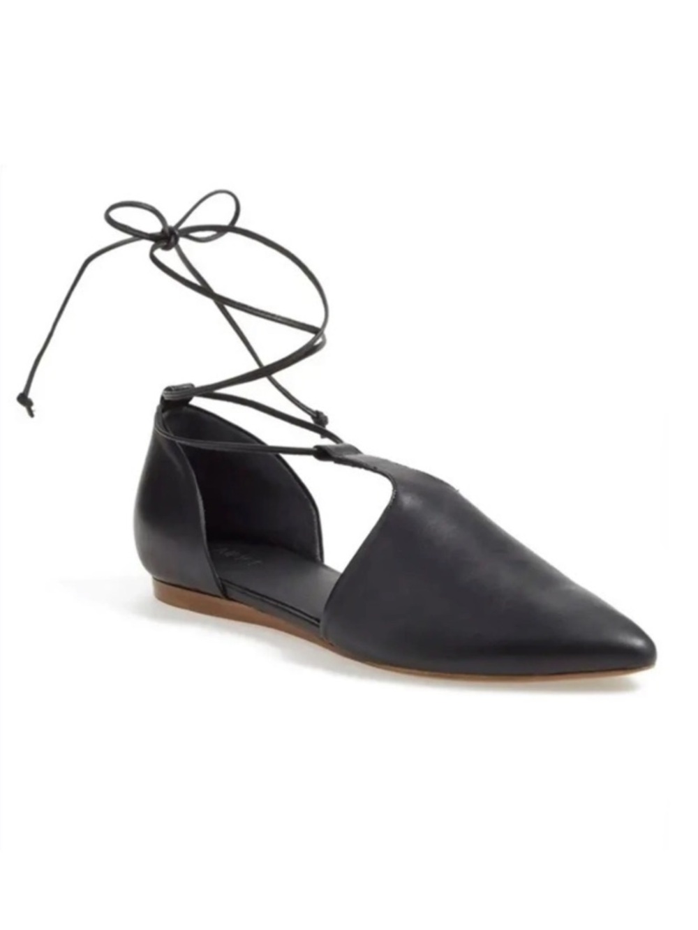 Vince Noelle Laced Up D’orsay Leather Flats